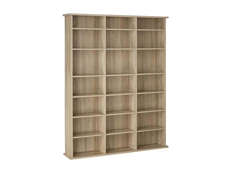 Armoire étagère bibliothèque rangement marron 105.5 x 19 x 136.5 cm 08_0000232