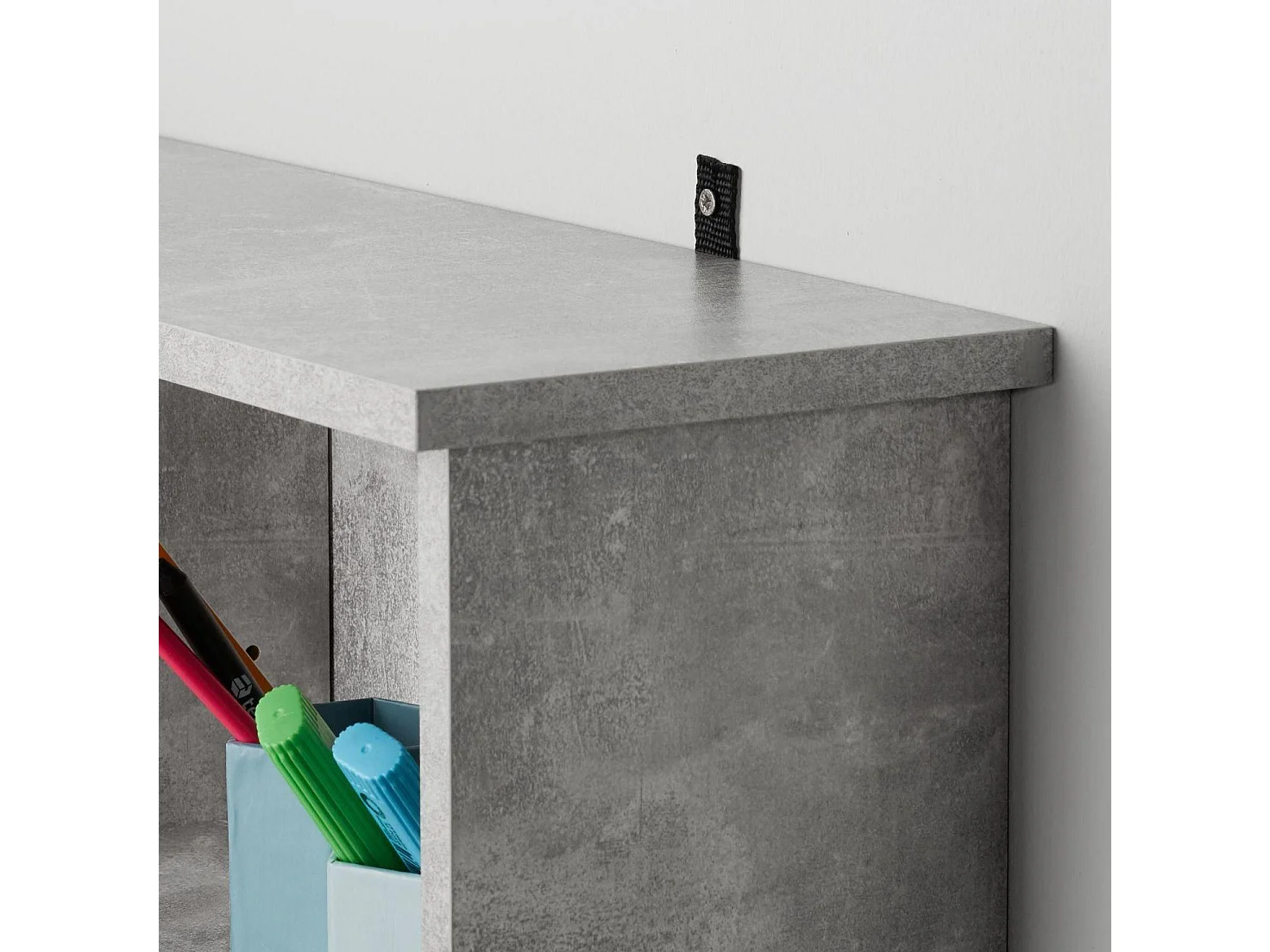 Armoire étagère bibliothèque rangement CD / DVD meuble de rangement 136,5 cm gris 08_0000230