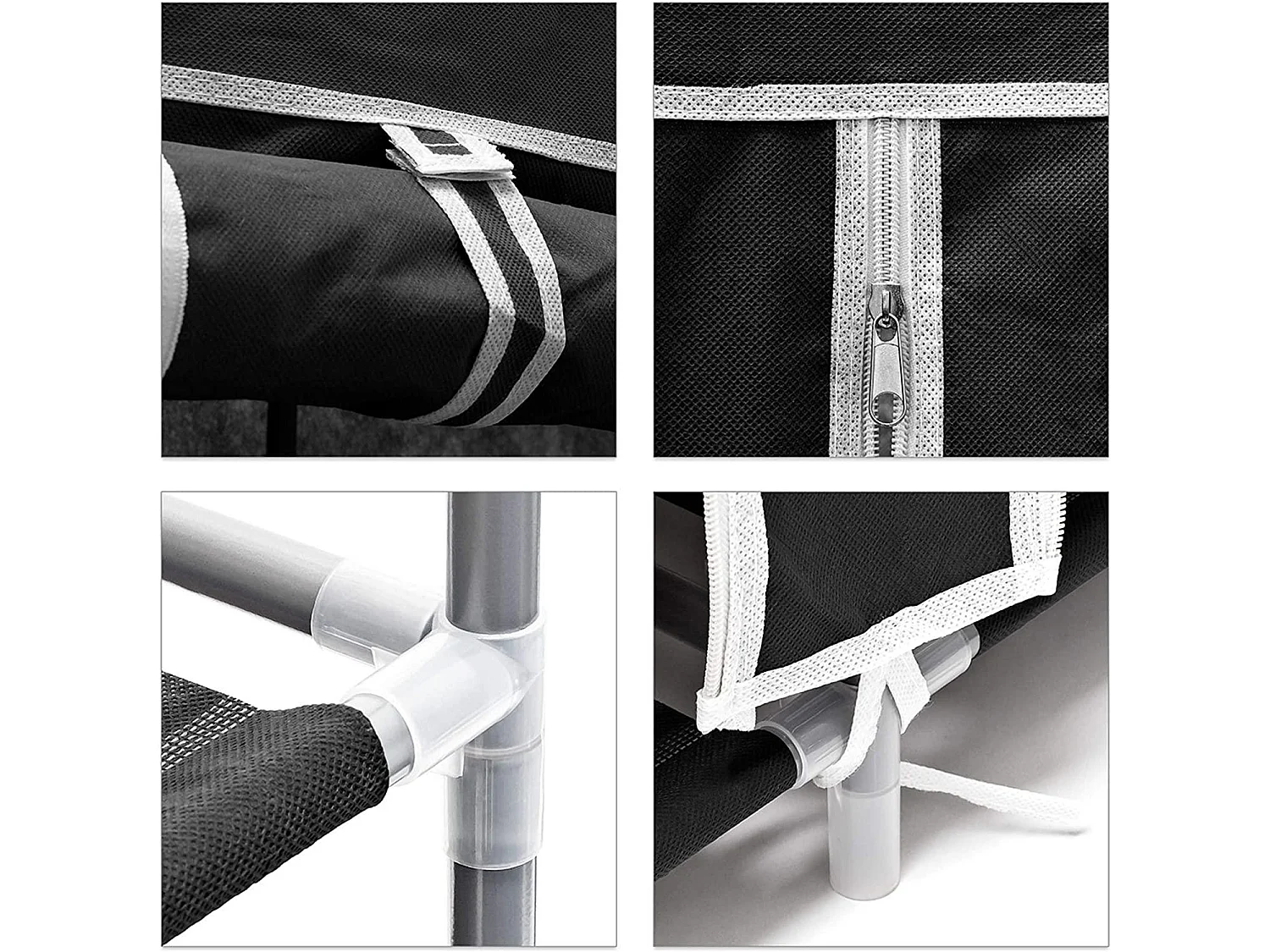 Zapatero plegable de tela para 36 pares de zapatos negro 13_0000255_3