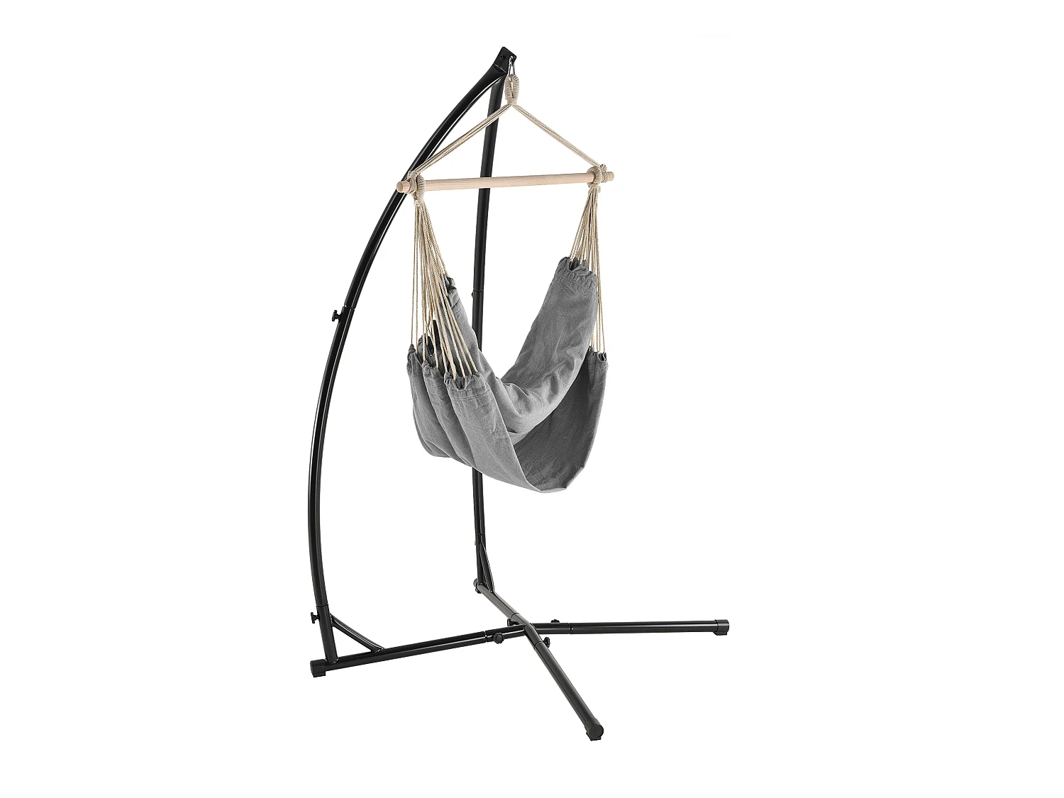 Siège suspendu fauteuil suspendu chaise métal grise 205 x 110 x 110 cm 03_0003770