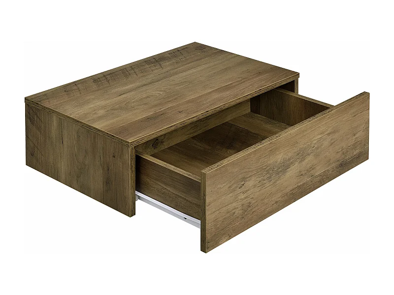 Estantería de pared para dormitorio con 1 cajón 46 cm madera 03_0001800