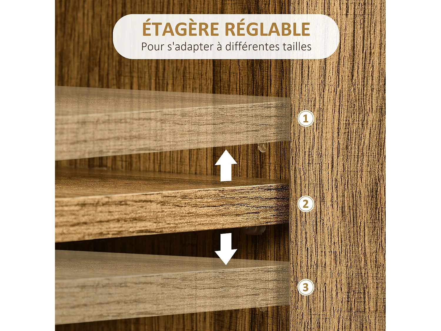 Buffet style industriel motif graphique - porte, étagère, 4 tiroirs - piètement épingle métal noir aspect bois