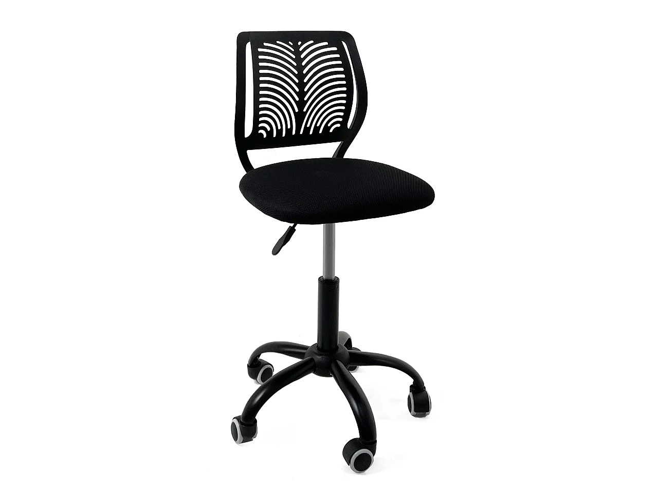 Chaise de bureau enfant réglable pivotante SAWI noir intégral