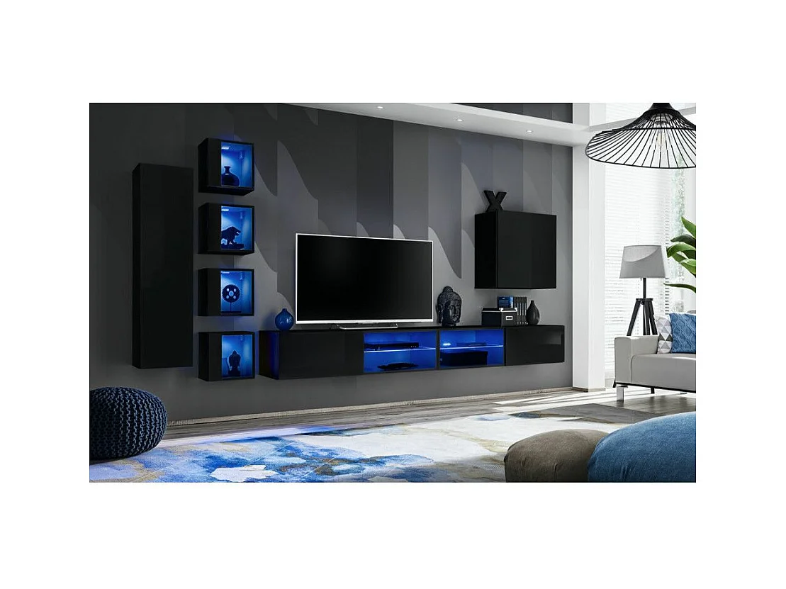 Ensemble Meuble TV "Switch XXVI" 320cm Noir