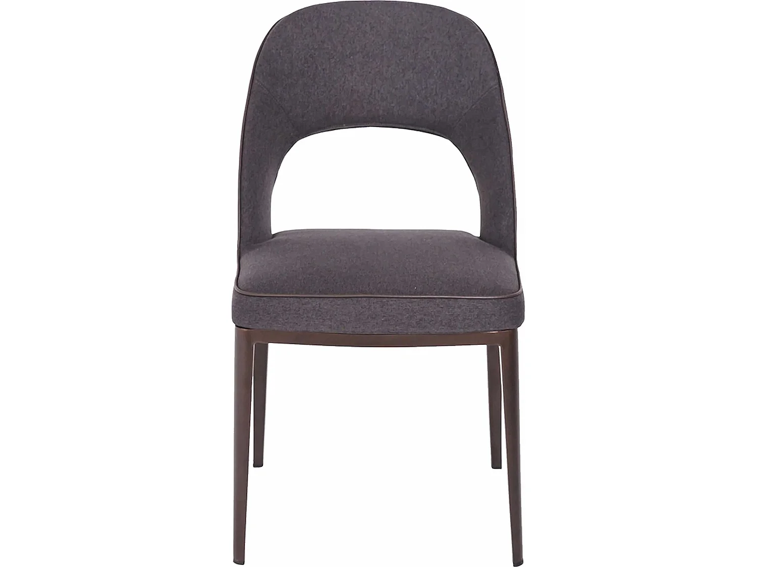 Chaise de salle à manger rembourrée en tissu structure acier