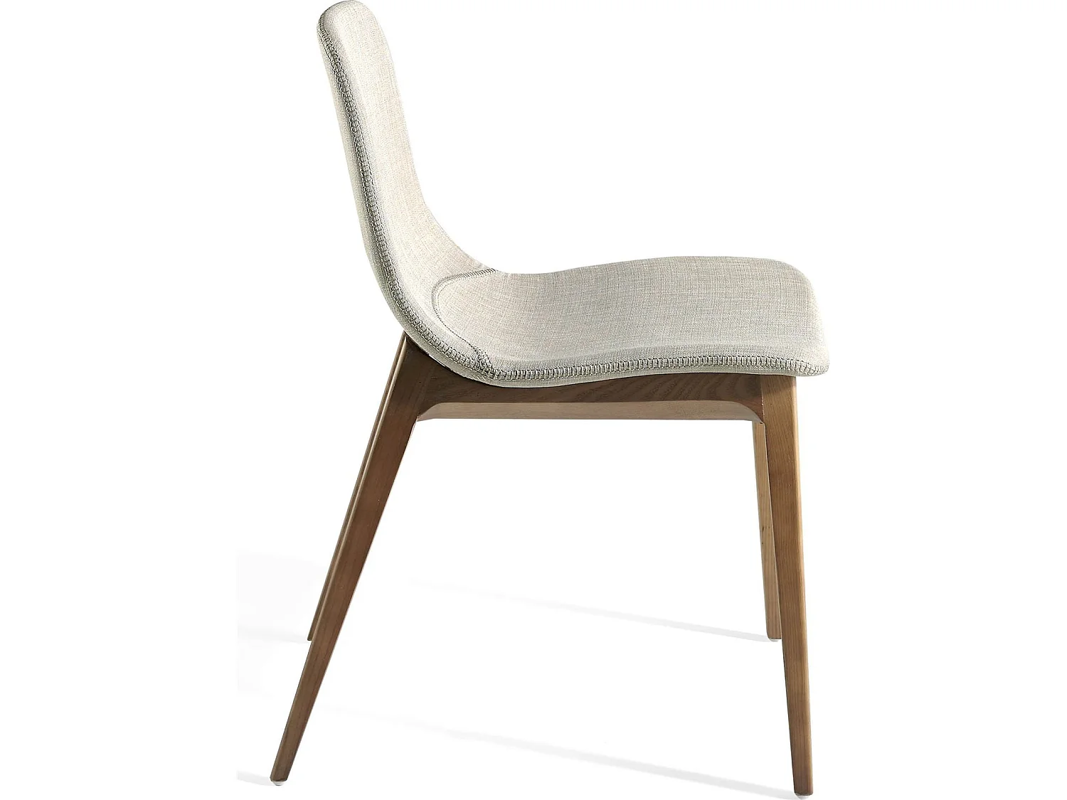 Chaise avec pieds bois massif de frêne tapissé