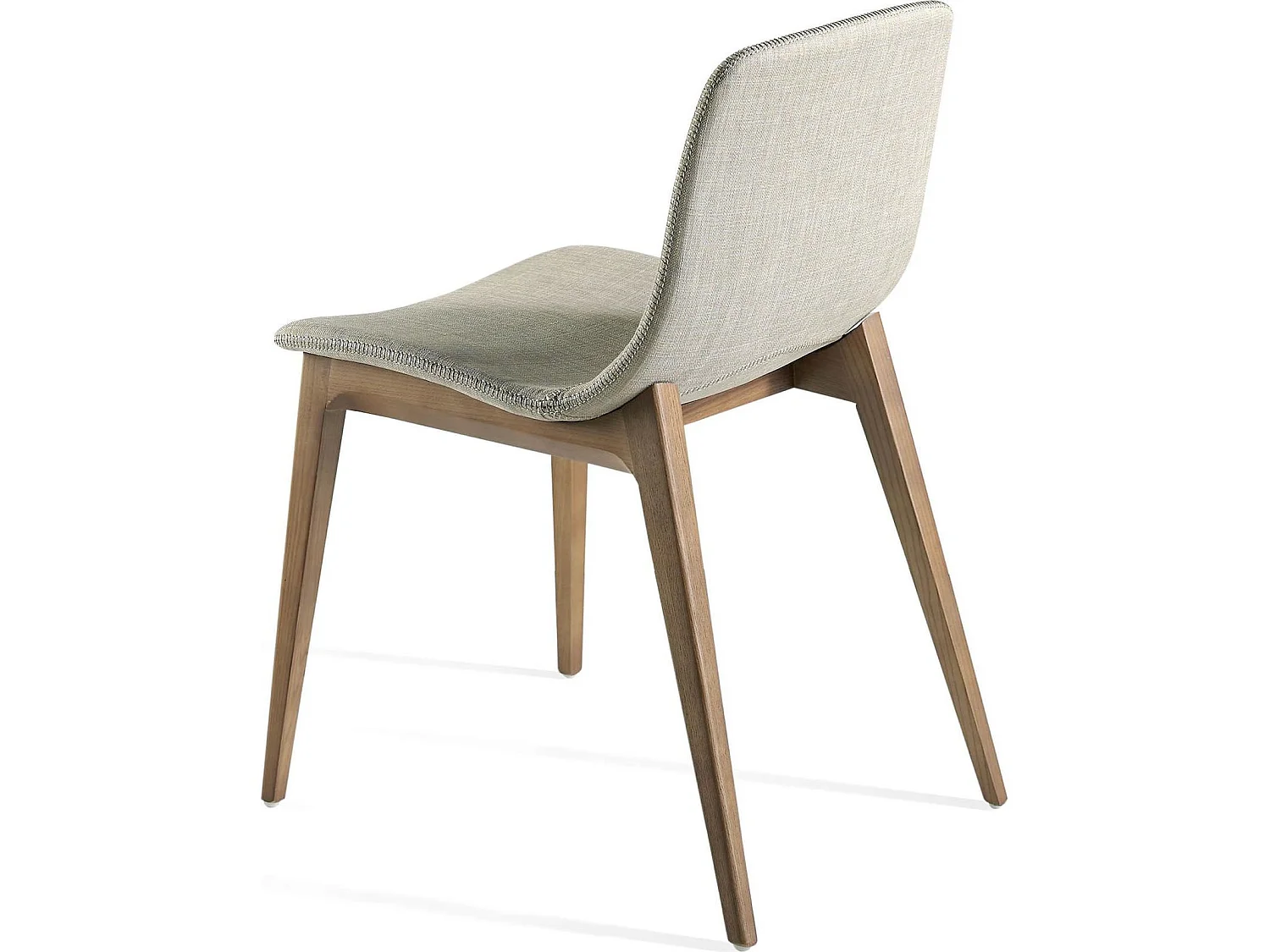 Chaise avec pieds bois massif de frêne tapissé