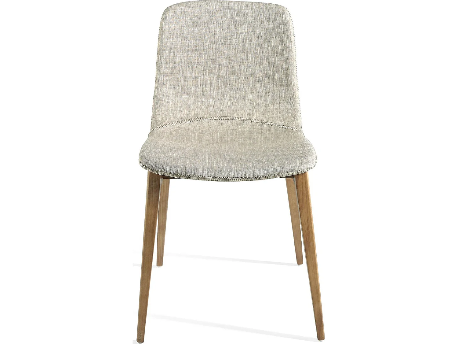 Chaise avec pieds bois massif de frêne tapissé