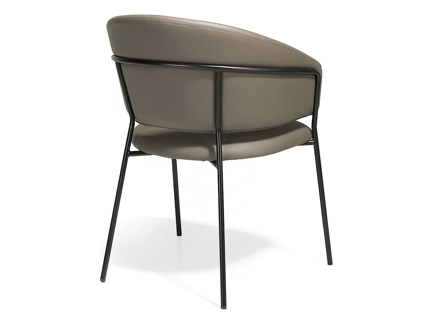 Chaise simili assise rembourrés pieds acier peint époxy