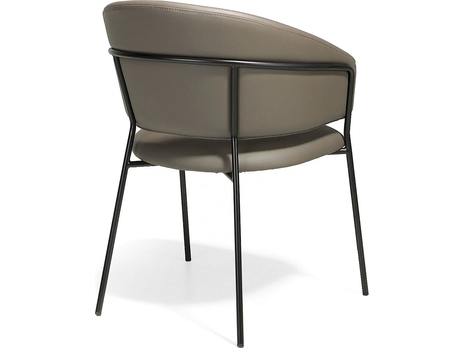 Chaise simili assise rembourrés pieds acier peint époxy