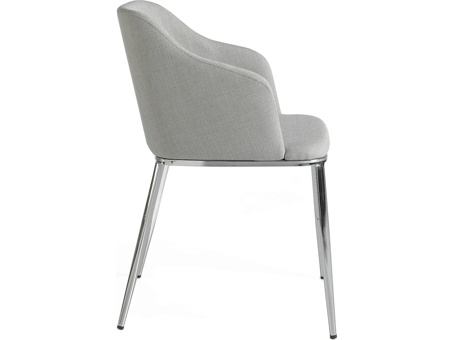 Chaise rembourrée structure acier inoxydable peint