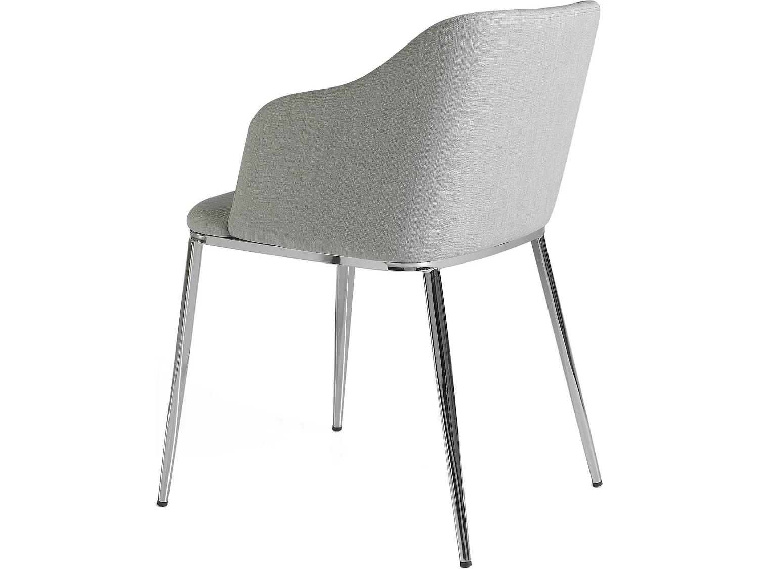 Chaise rembourrée structure acier inoxydable peint