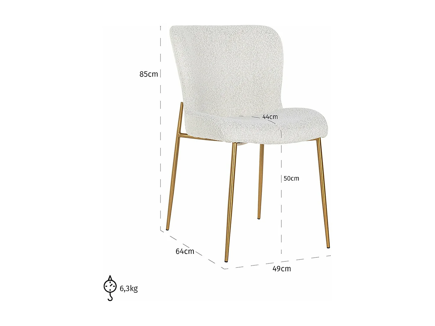 Chaise Odessa bouclé