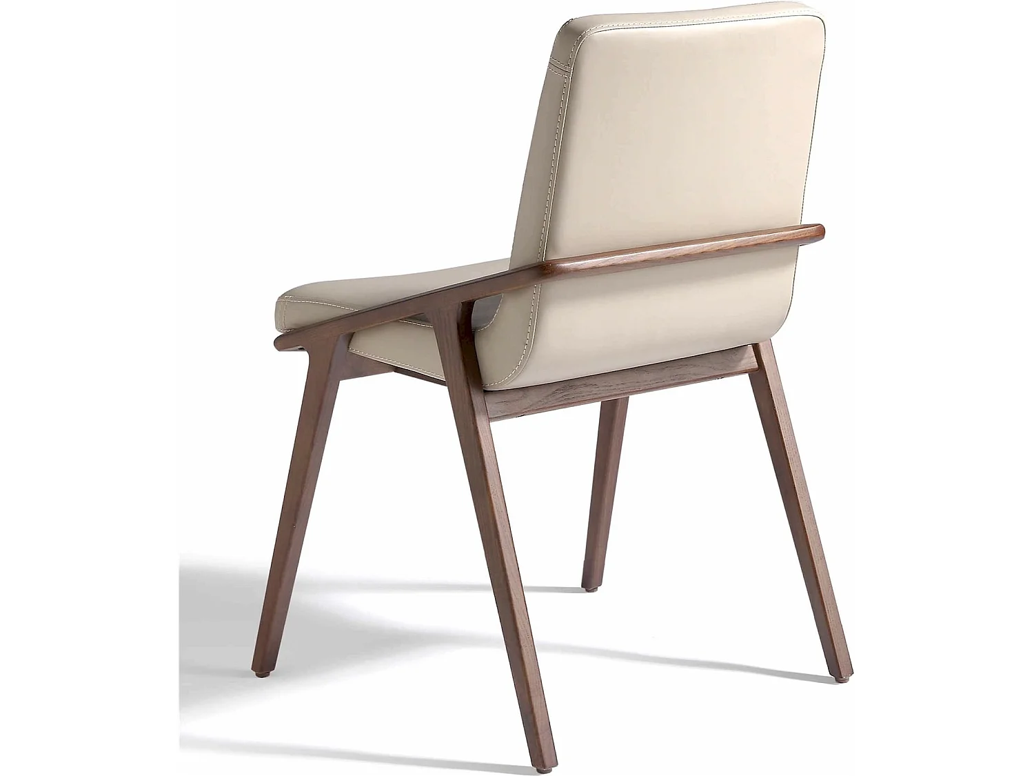 Chaise en noyer avec assise rembourrée