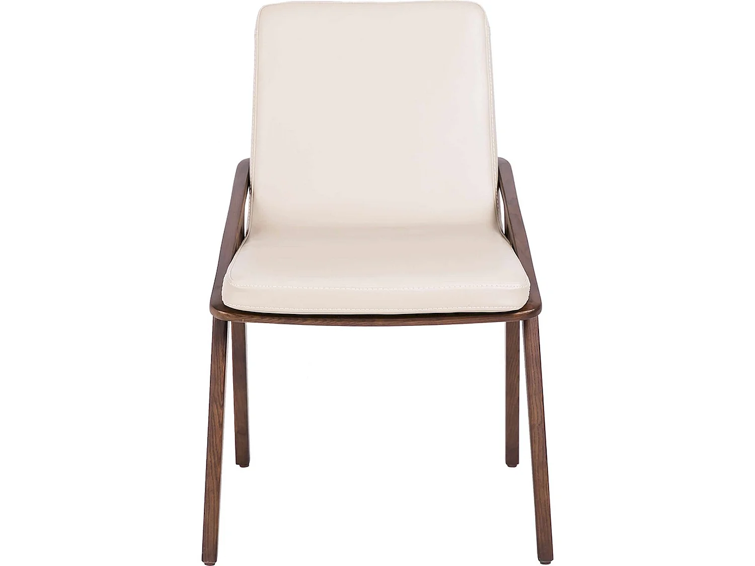 Chaise en noyer avec assise rembourrée