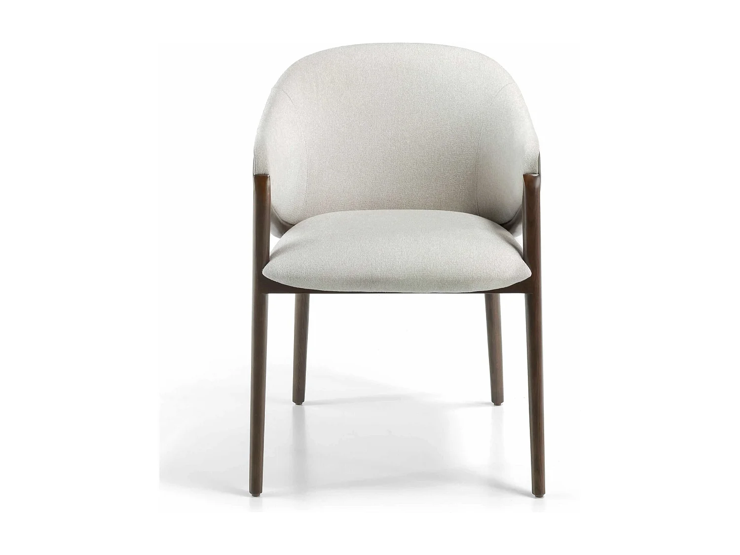 Chaise rembourrée tissu pieds bois massif