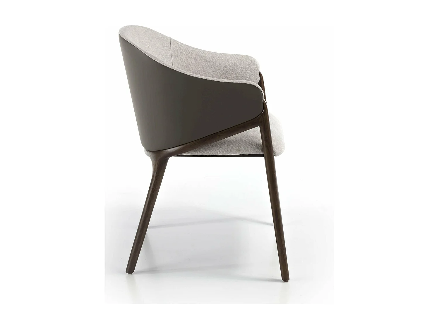 Chaise rembourrée tissu pieds bois massif