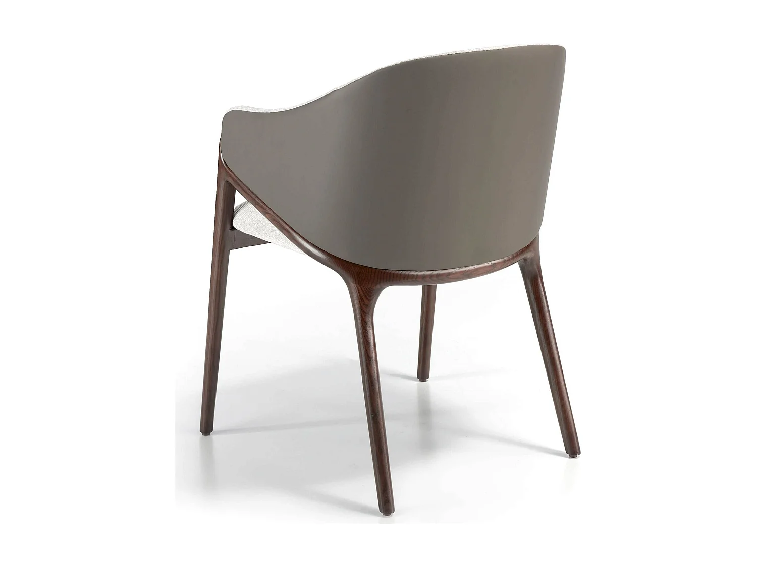 Chaise rembourrée tissu pieds bois massif