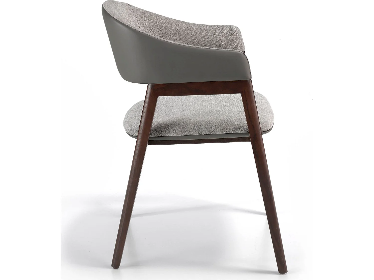 Chaise rembourrée tissu pieds bois massif