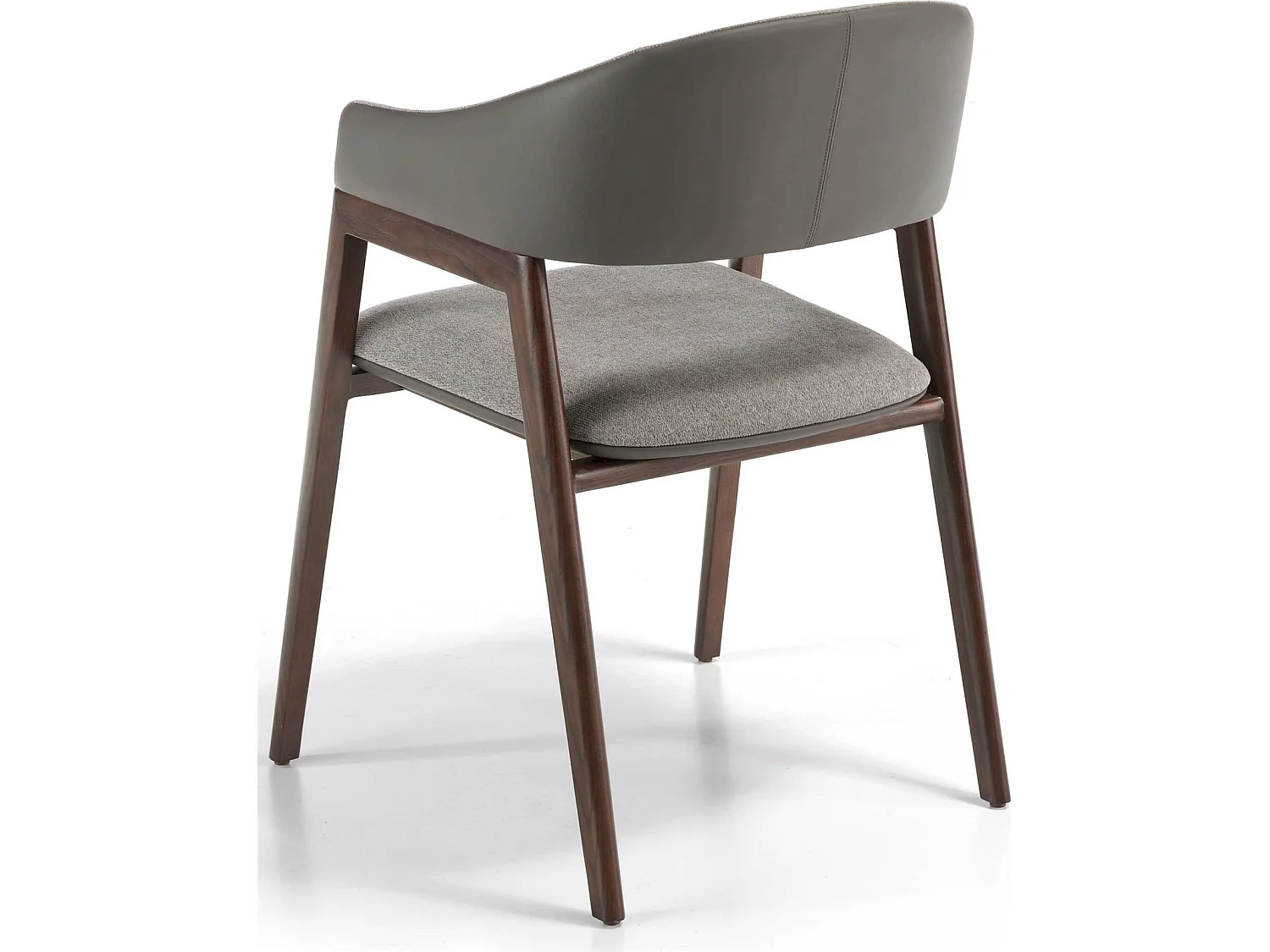 Chaise rembourrée tissu pieds bois massif