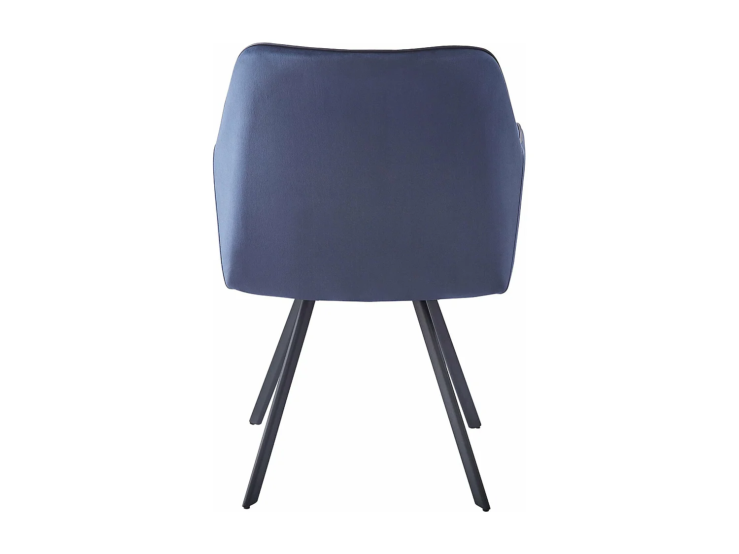 Chaise en Velours Ambre 125 Moderne et Résistante - Bleu Foncé