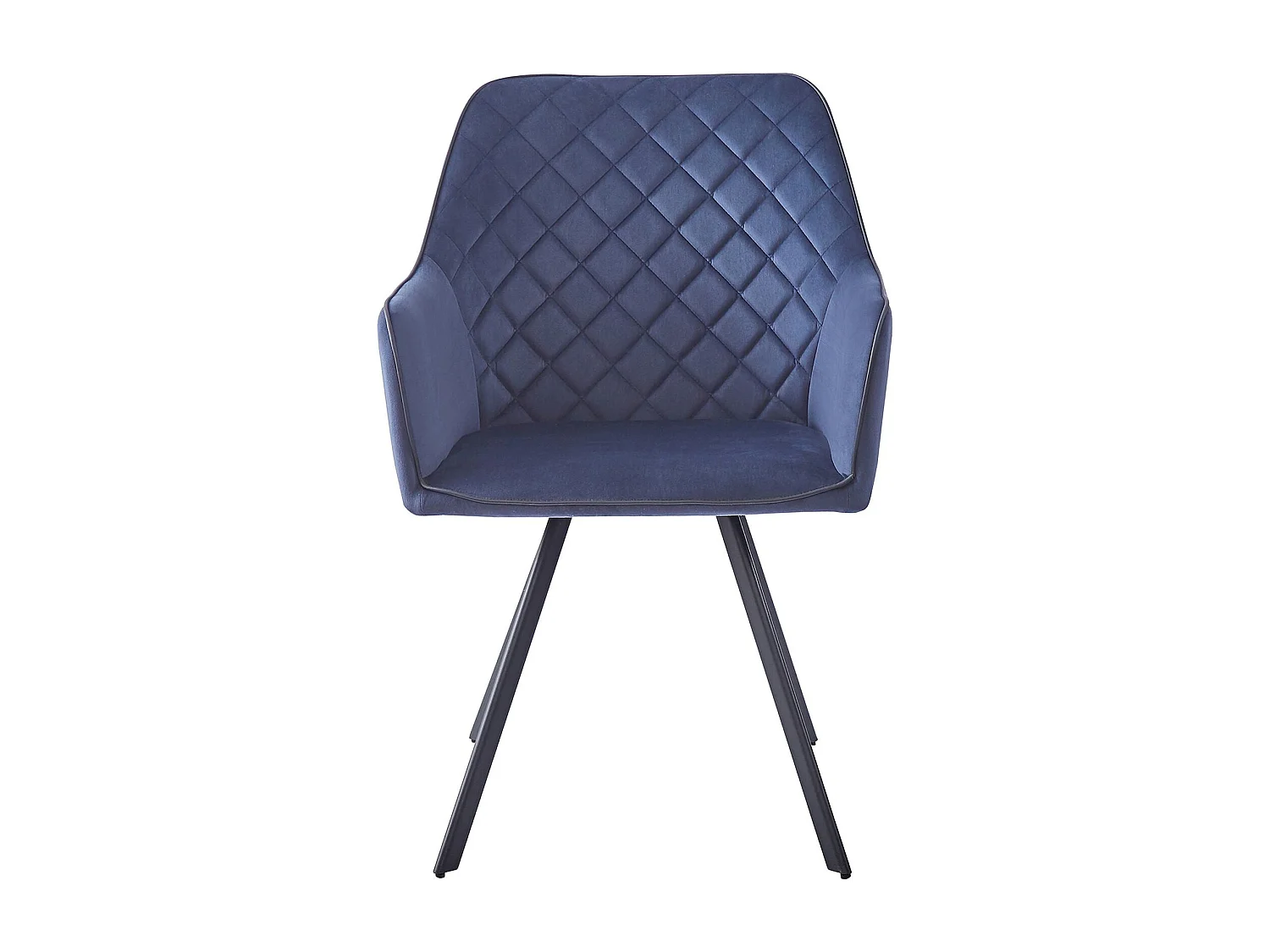 Chaise en Velours Ambre 125 Moderne et Résistante - Bleu Foncé