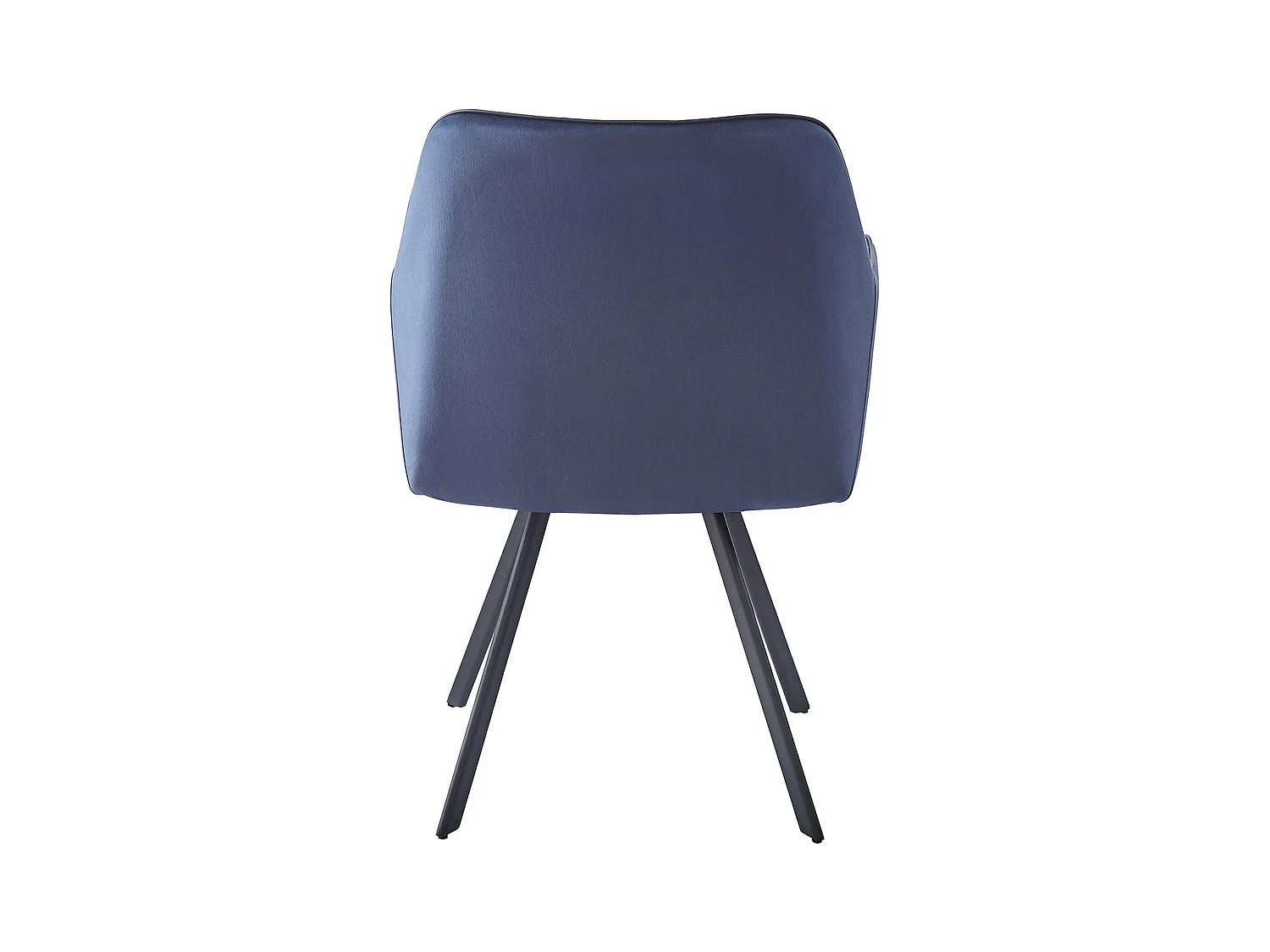 Chaise en Velours Ambre 125 Moderne et Résistante - Bleu Foncé