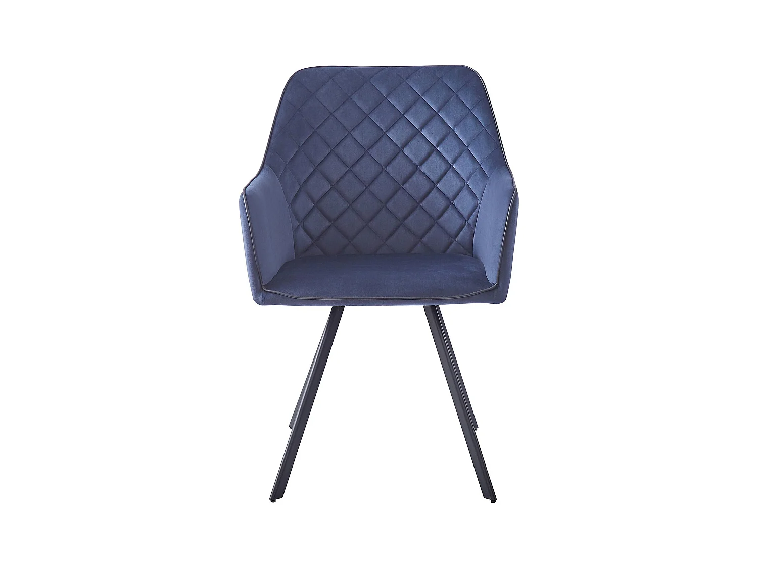 Chaise en Velours Ambre 125 Moderne et Résistante - Bleu Foncé