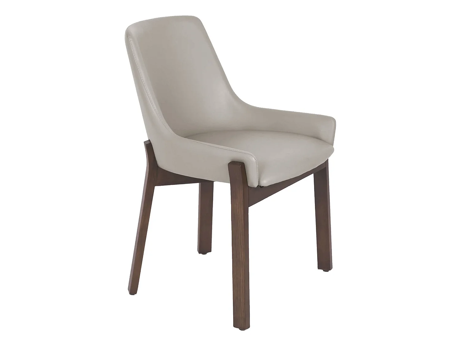 Chaise en noyer avec assise rembourrée