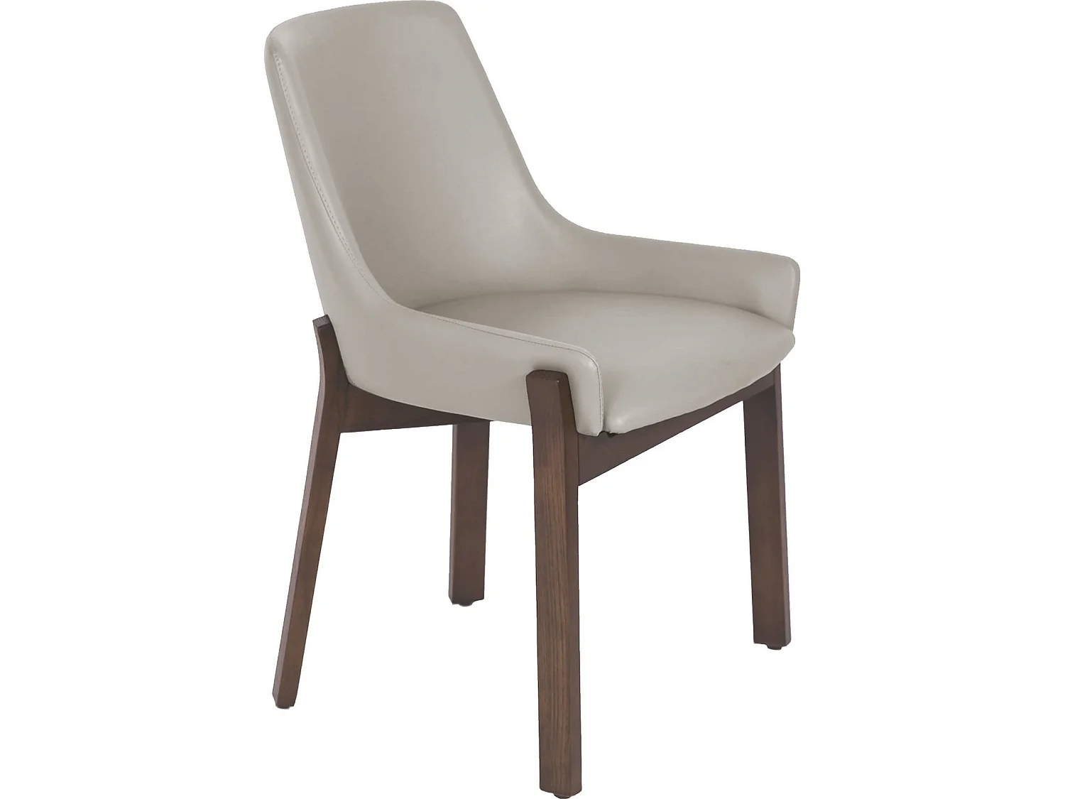 Chaise en noyer avec assise rembourrée