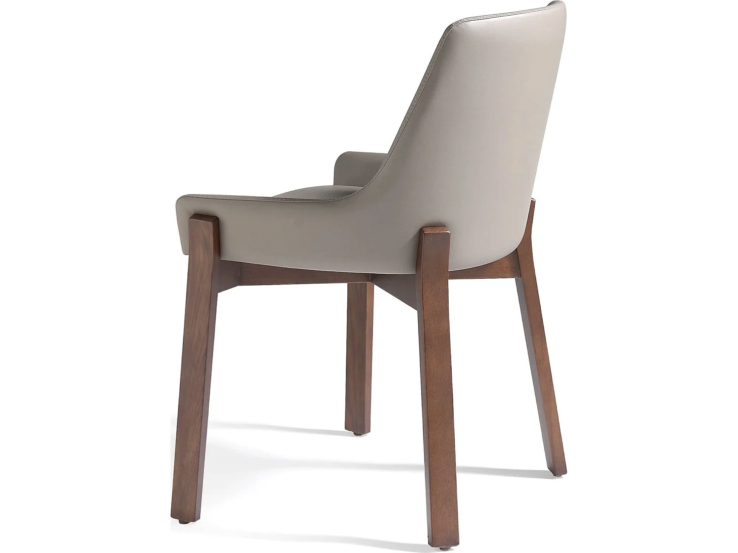 Chaise en noyer avec assise rembourrée