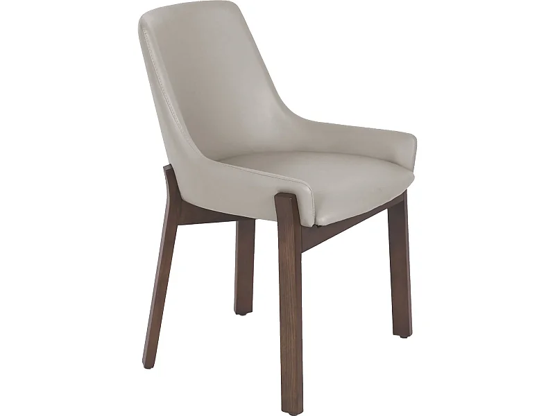 Chaise en noyer avec assise rembourrée