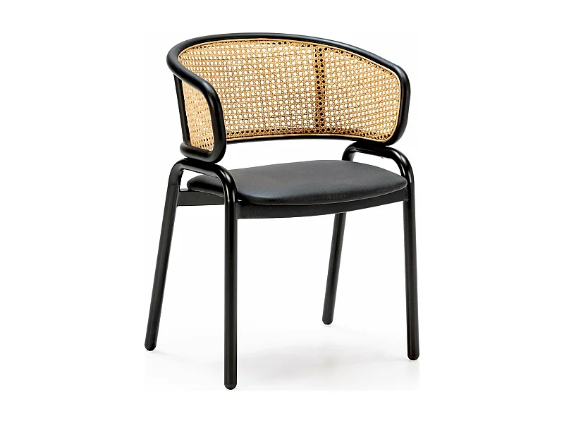 Chaise en Métal et Cannage Style Intemporel