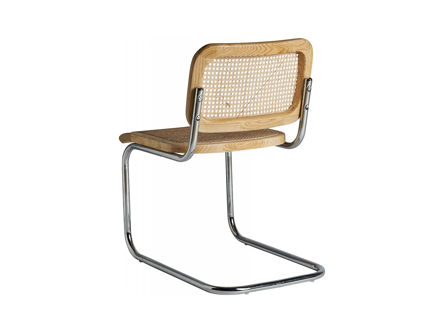 Chaise Design en Tissage Naturel sur Structure Métallisée