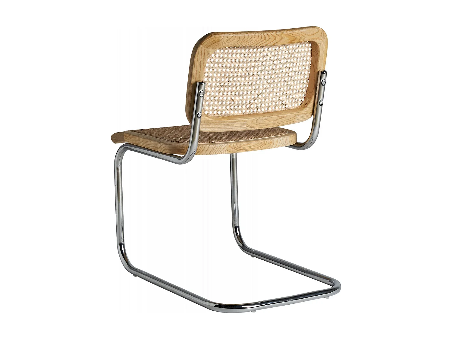 Chaise Design en Tissage Naturel sur Structure Métallisée