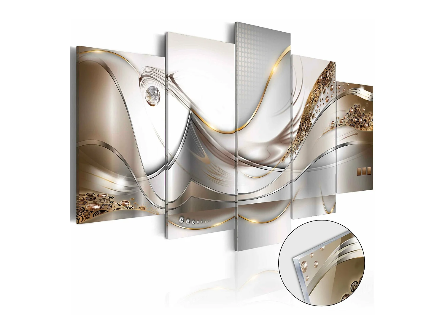 Tableau sur verre vol d'or - 200 x 100 cm