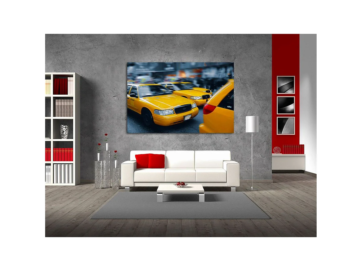 Tableau yellow cab - 120 x 80 cm