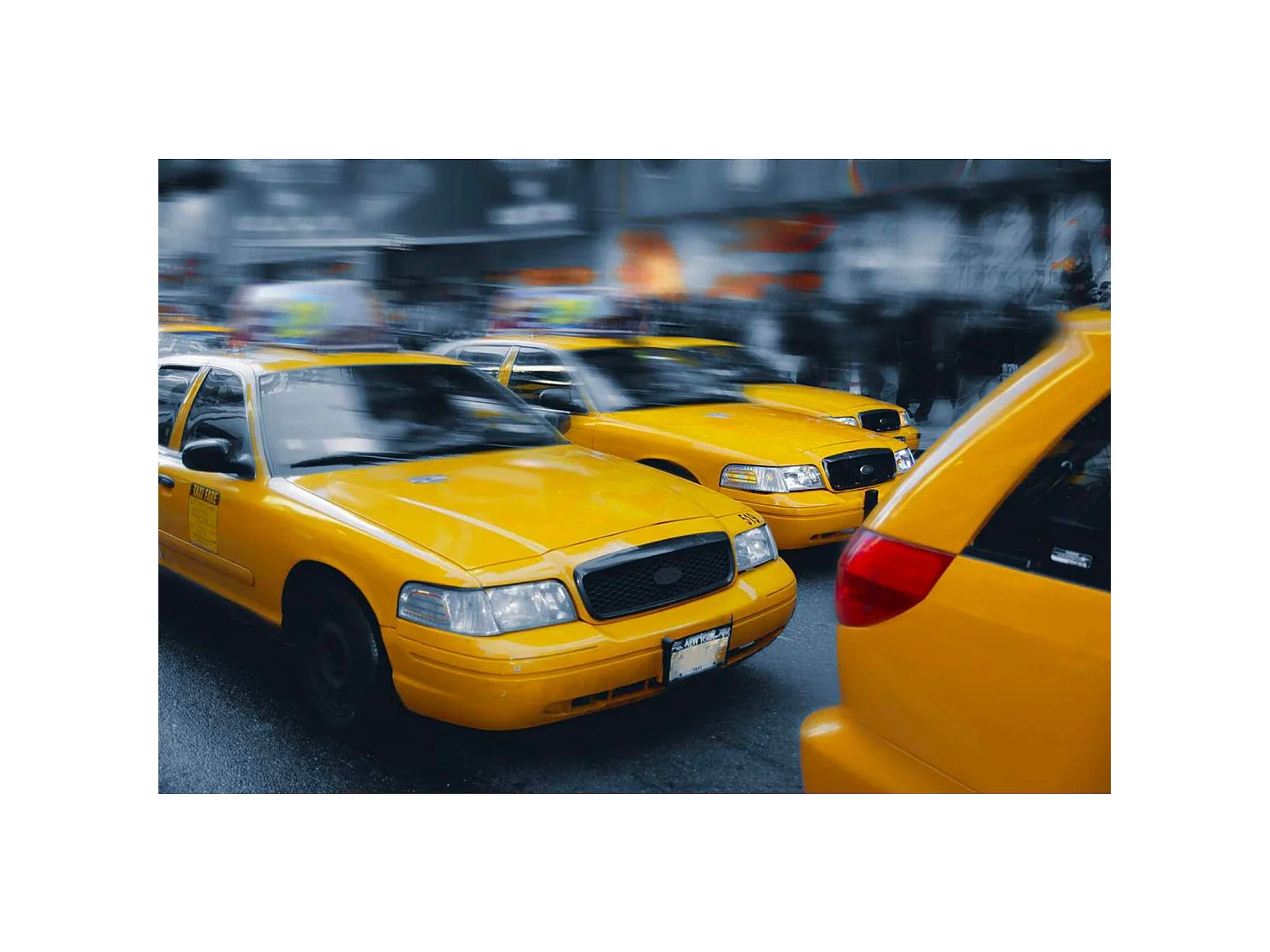 Tableau yellow cab - 120 x 80 cm