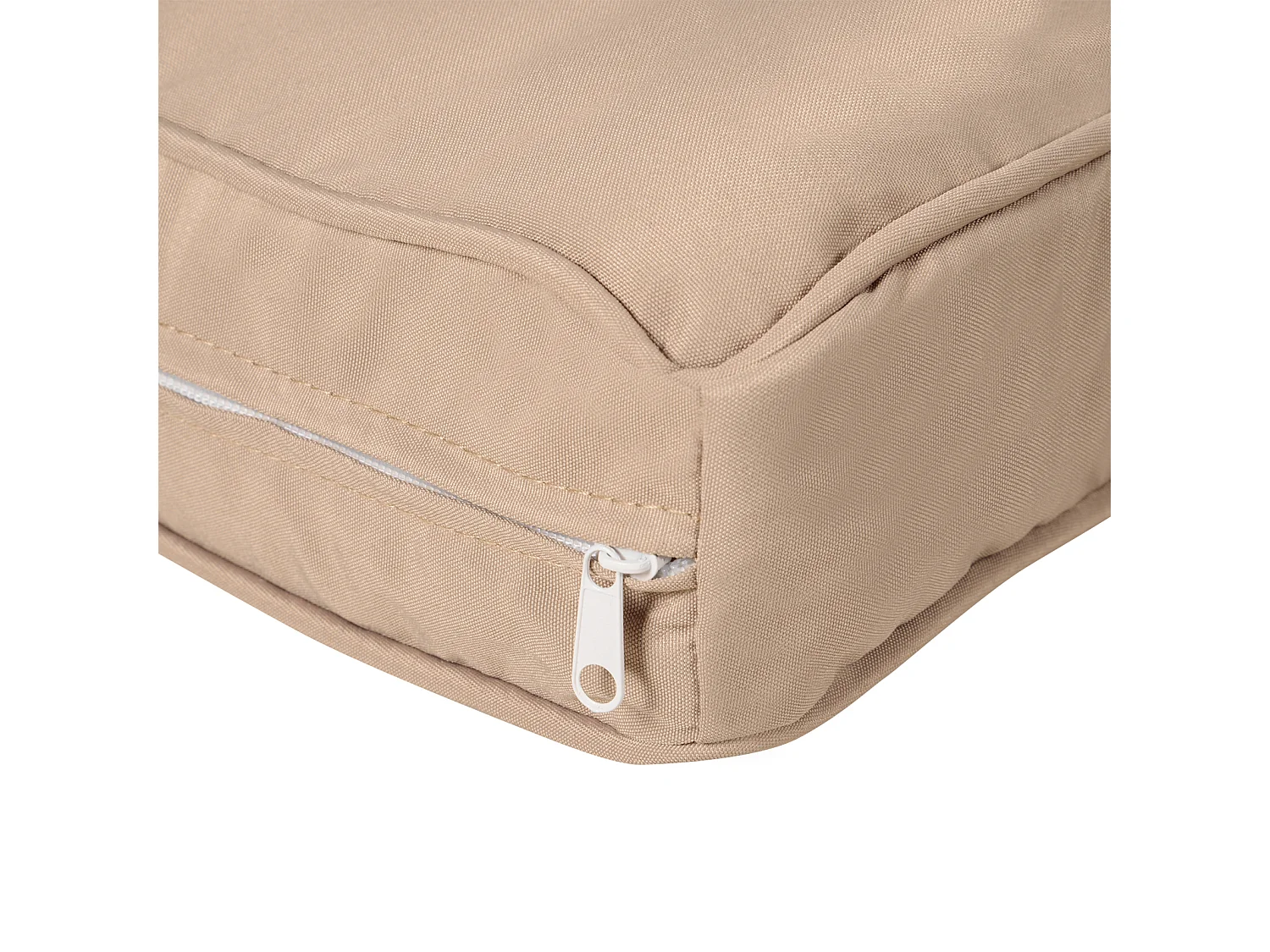 Lot de 14 housses de rechange coussins salon de jardin - 6 housses coussin d'assise, 8 housses coussin dossier - housses zippées polyester déperlant marron