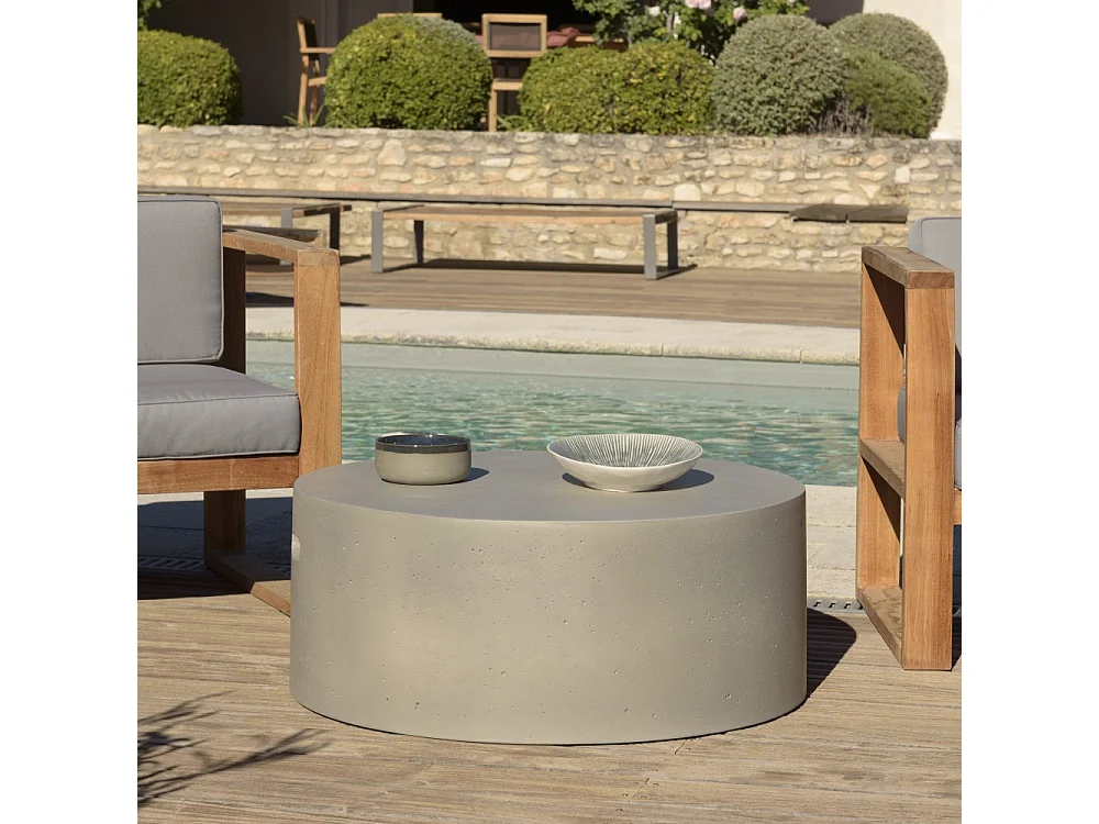 HECTOR - Table basse ronde 79x79cm béton gris
