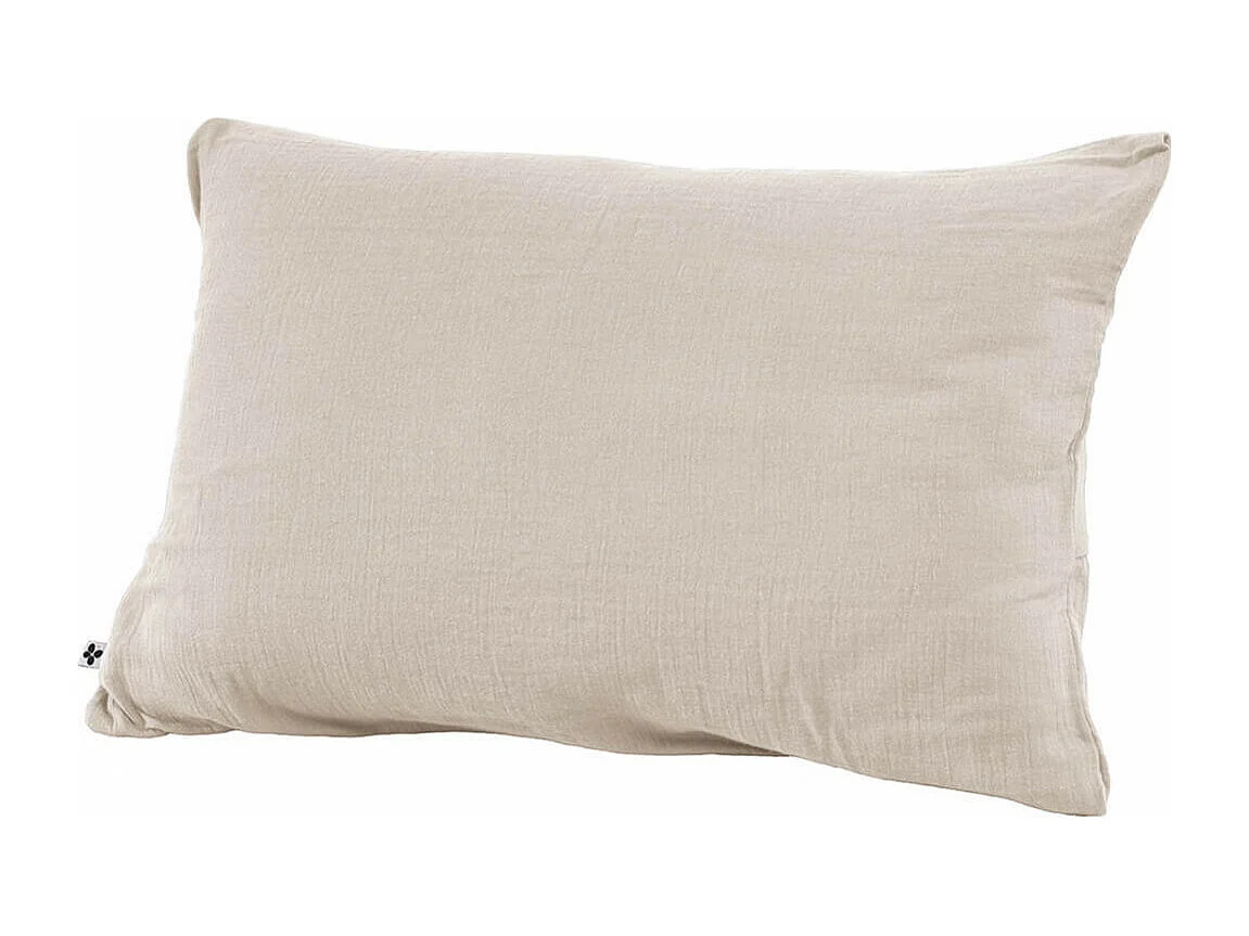 OUREA - Taie d'Oreiller 50x70cm Gaze de Coton Pampa