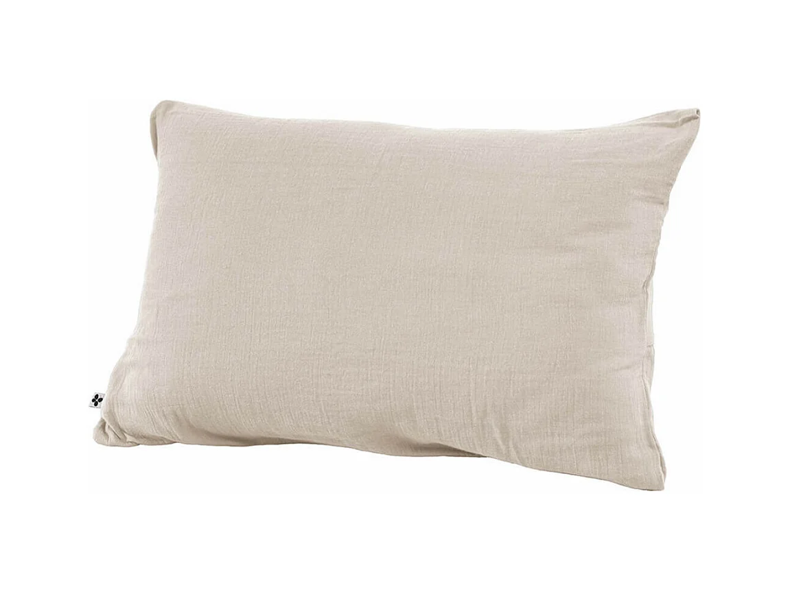 OUREA - Taie d'Oreiller 50x70cm Gaze de Coton Pampa
