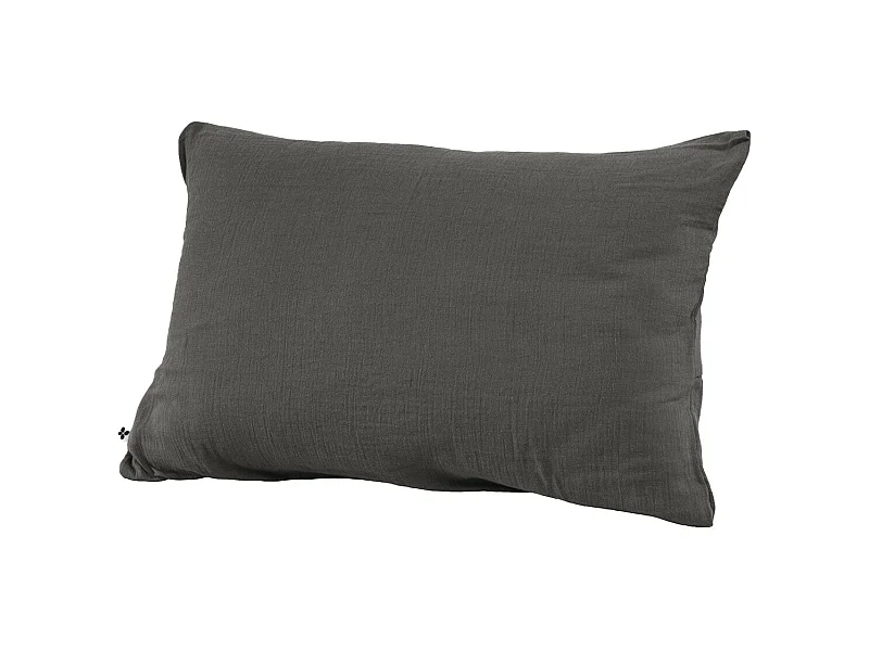OUREA - Taie d'Oreiller 50x70cm Gaze de Coton Granit