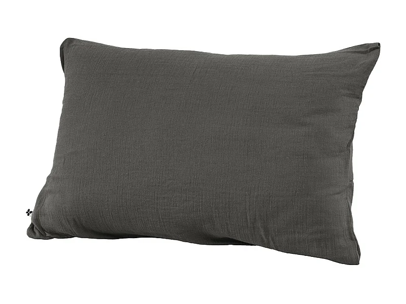 OUREA - Taie d'Oreiller 50x70cm Gaze de Coton Granit
