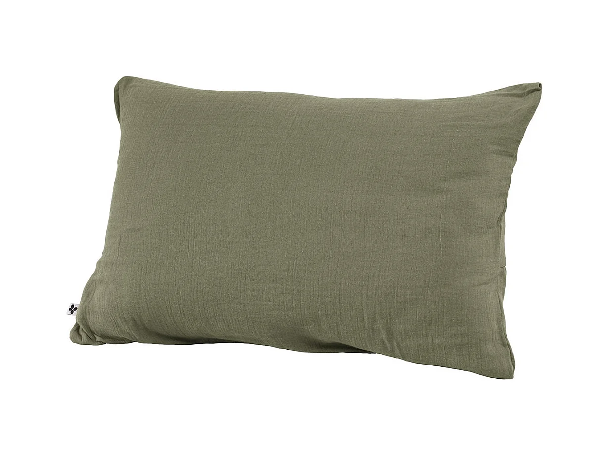 OUREA - Taie d'Oreiller 50x70cm Gaze de Coton Romarin