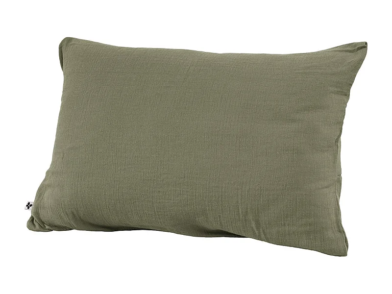 OUREA - Taie d'Oreiller 50x70cm Gaze de Coton Romarin