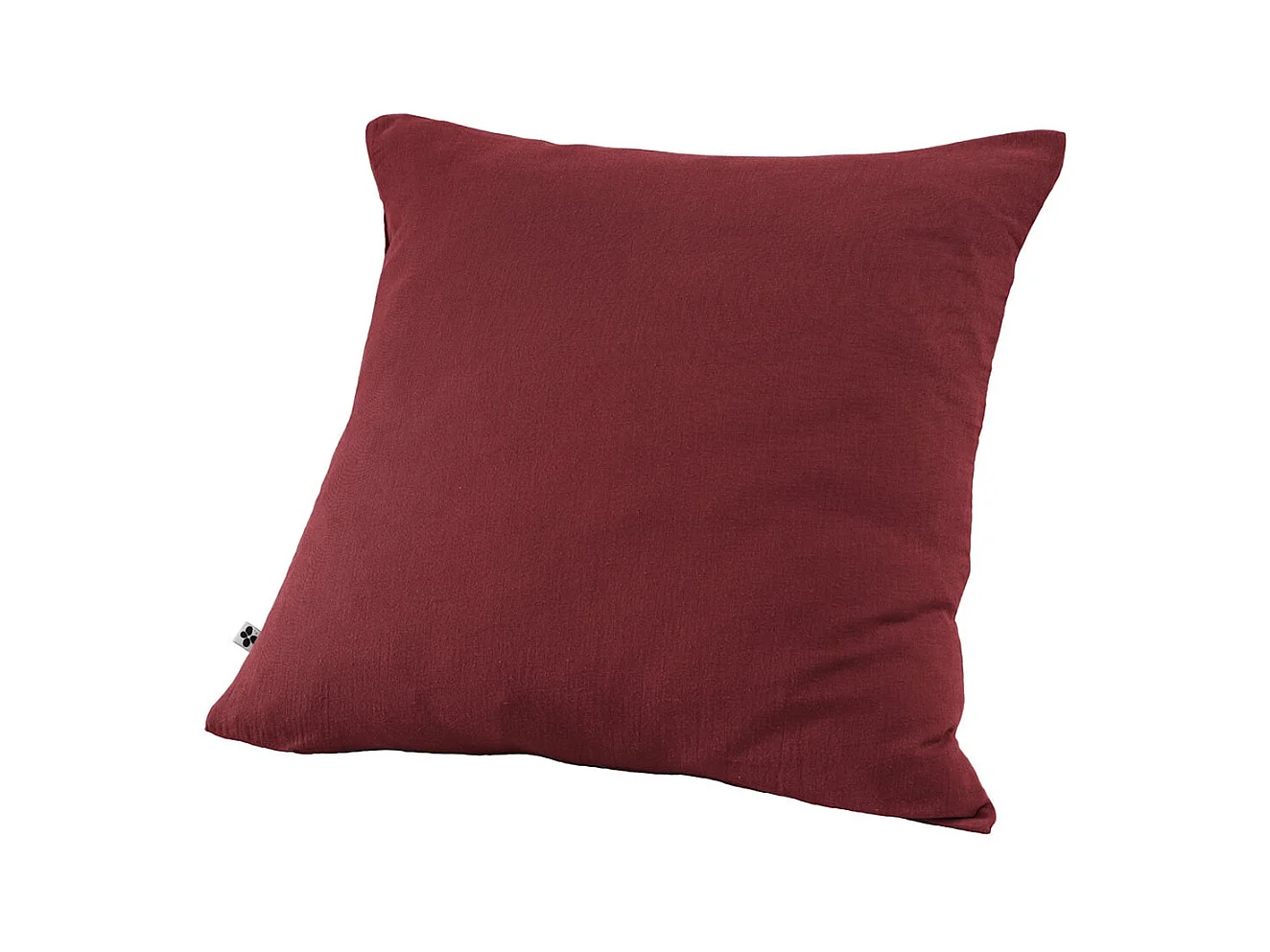 OUREA - Taie d'Oreiller 60x60cm Gaze de Coton Lie de Vin