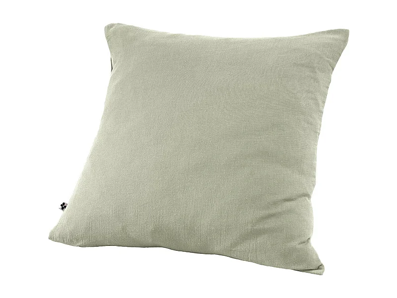 OUREA - Taie d'Oreiller 60x60cm Gaze de Coton Vert d'Eau