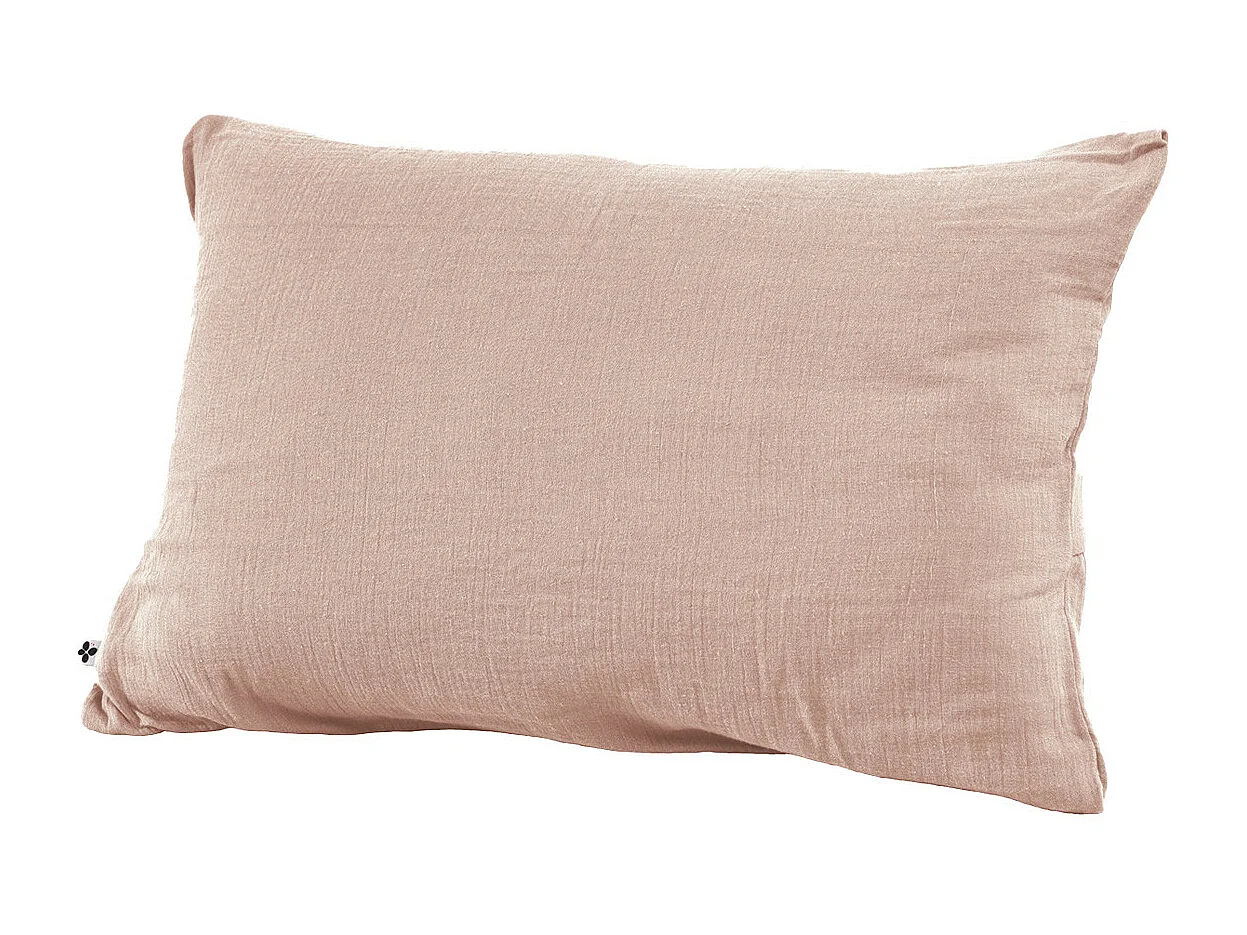 OUREA - Taie d'Oreiller 50x70cm Gaze de Coton Guimauve