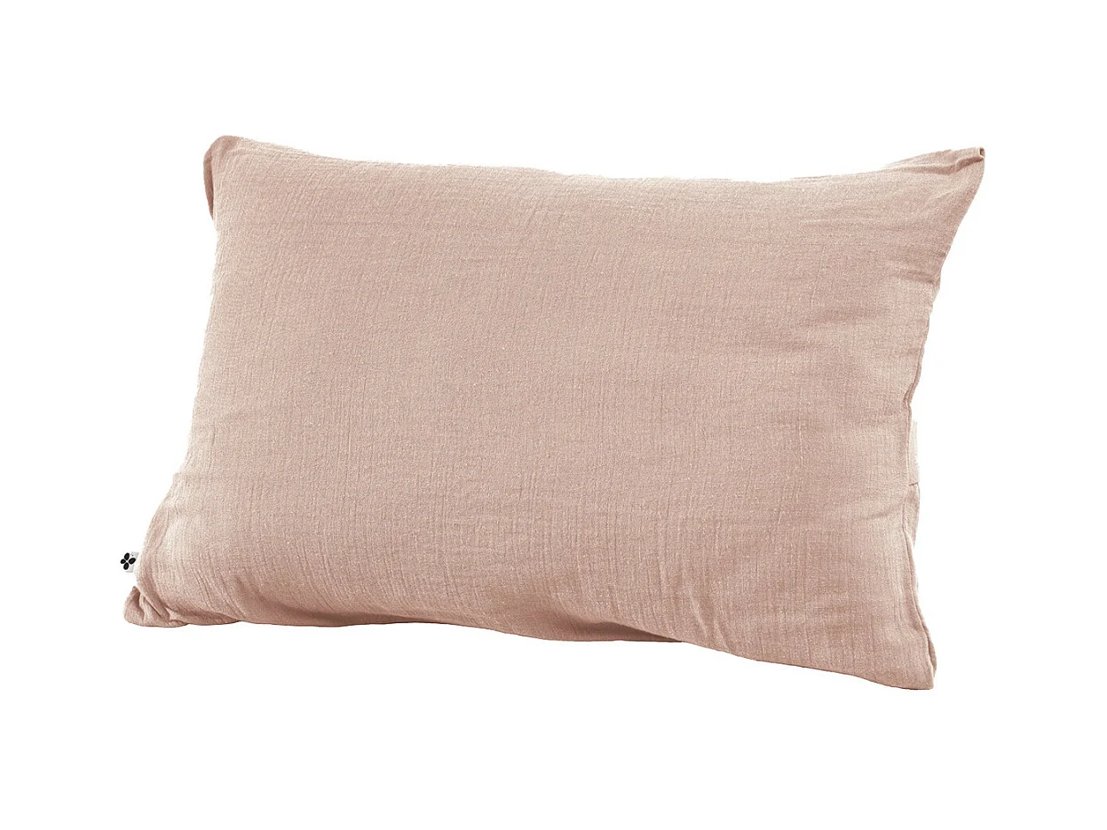 OUREA - Taie d'Oreiller 50x70cm Gaze de Coton Guimauve
